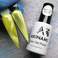 Akinami, Color Gel Polish - гель-лак "Кошачий глаз" (Neon Cat №02), 9 мл