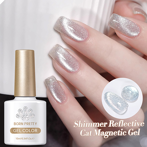 Born Pretty, Shimmer Reflective Cat - магнитный гель-лак светоотражающий SR01, 10 мл