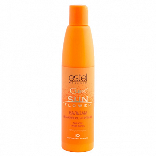УЦЕНКА, Estel, Curex Sun Flower - бальзам для волос Увлажнение и питание с UV-фильтром, 250 мл