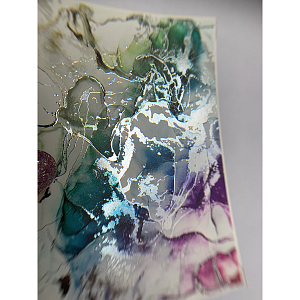 Anna Tkacheva, слайдер-дизайн фольгированная акварель (серебро) Alcohol ink NF-014