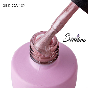 Serebro, Silk cat - магнитный гель-лак "кошачий глаз" №02, 8 мл
