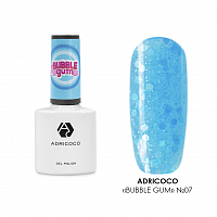 Adricoco, Bubble gum - гель-лак с цветной неоновой слюдой №07, 8 мл
