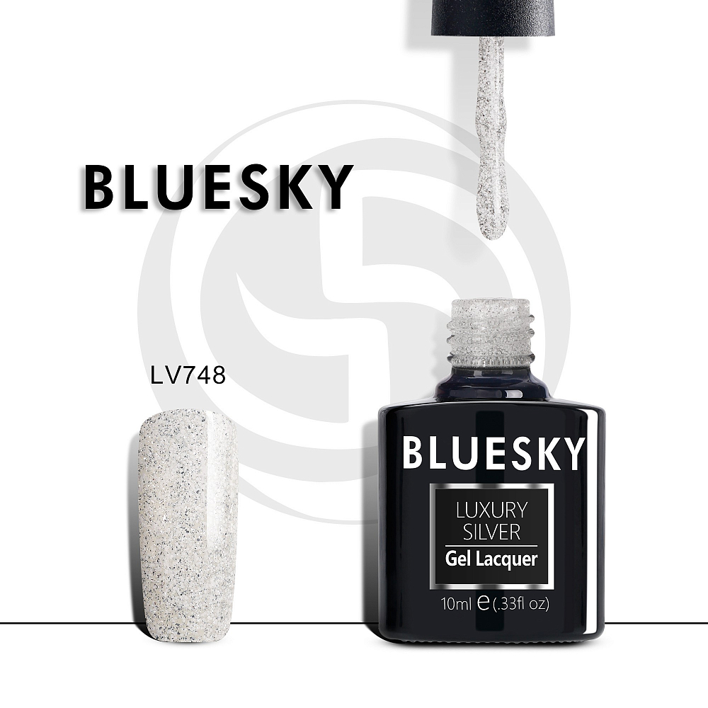 Bluesky, гель-лак Luxury Silver (LV748), 10 мл