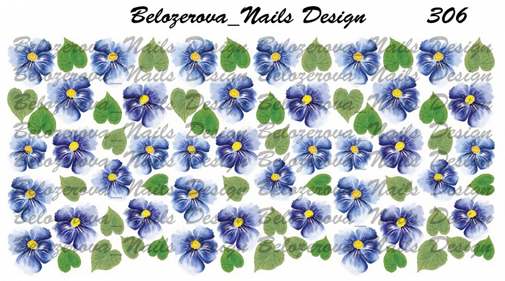 Слайдер-дизайн Belozerova Nails Design на белой пленке (306)