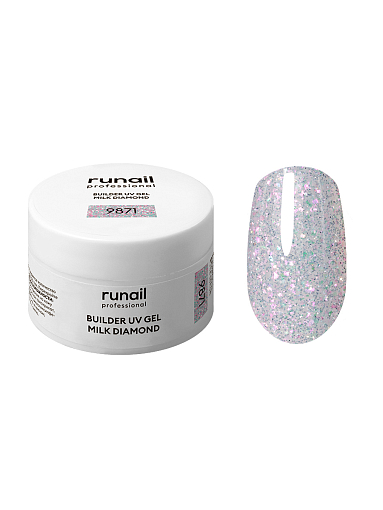 Runail, набор №128 моделирующий УФ-гель светоотражающий MILK DIAMOND (3 оттенка по 15 гр)