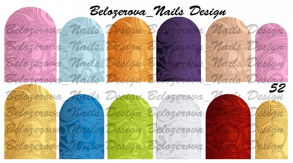 Слайдер-дизайн Belozerova Nails Design на белой пленке (52)