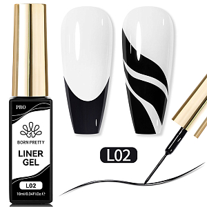 Born Pretty, Pure Color Liner Gel - гель-лак с тонкой кистью для дизайна ногтей L02, 10 мл