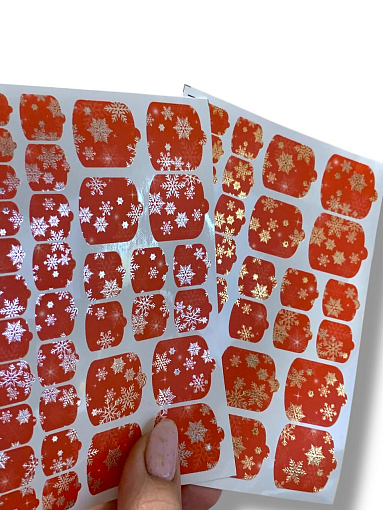 Anna Tkacheva, наклейки пленки для педикюра с фольгой VIP-069