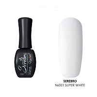 Serebro, гель-лак №001 Super white, 11 мл