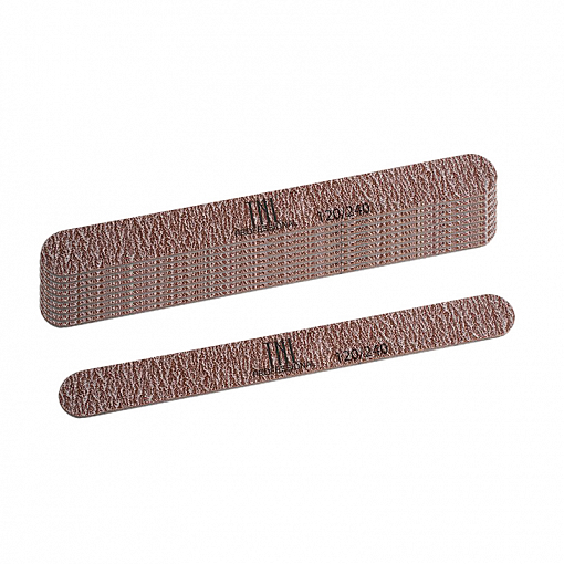 TNL, набор пилок для ногтей узкая 120/240 высокое качество (пластиковая основа, коричневые), 10 шт