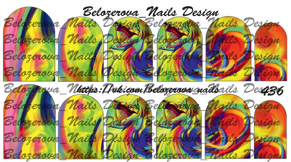 Слайдер-дизайн Belozerova Nails Design на прозрачной пленке (436)