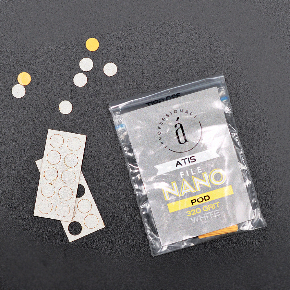Atis, сменные файлы для педикюрного диска NanoPOD D5 (White, 320 грит), 60 шт Atis, сменные файлы для педикюрного диска NanoPOD D5 (White, 320 грит), 60 шт