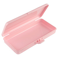 Irisk, пенал пластиковый для кистей и пилок, 190х90х30мм (Розовый)