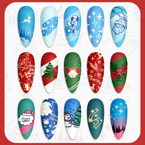 Born Pretty, пластина для стемпинга 12*6 см (BP-L010 Christmas)