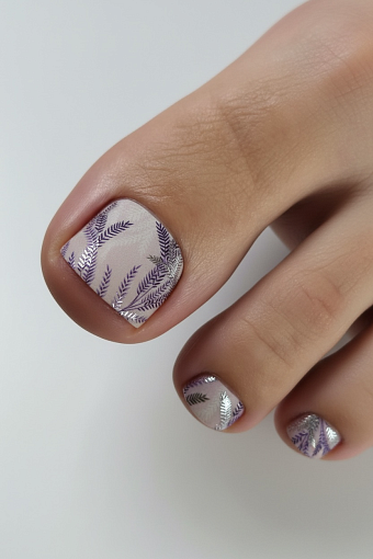 Anna Tkacheva, наклейки пленки для педикюра с фольгой VIP-073