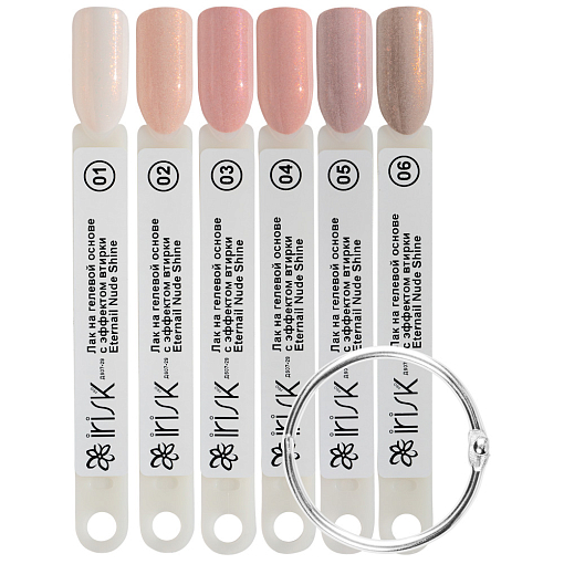 Irisk, Eternail Nude Shine - лак на гелевой основе с эффектом втирки (05 Butter Cream), 8 мл