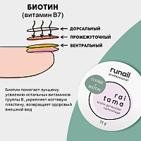 RuNail, Raitama - гипоаллергенный камуфлирующий гель с биотином №8254, 15 гр