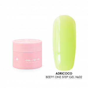 Adricoco, Beefy One Step Gel - жесткий цветной гель для наращивания №02, 15 мл