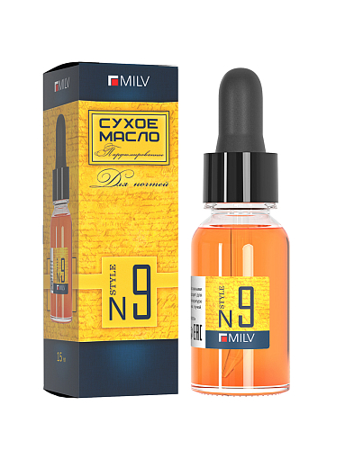 Milv, сухое парфюмированное масло для ногтей №9, 15 мл