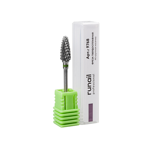 RuNail, фреза твердосплавная кукуруза №9768 (крупная насечка, d6мм)