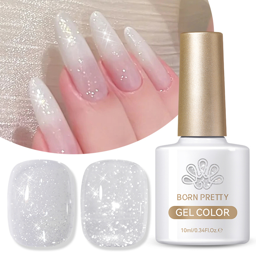 Born Pretty, Reflective Glitter Gel-SZ12 - светоотражающий гель-лак, 10 мл