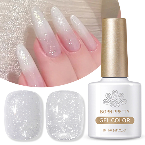 Born Pretty, Reflective Glitter Gel-SZ12 - светоотражающий гель-лак, 10 мл