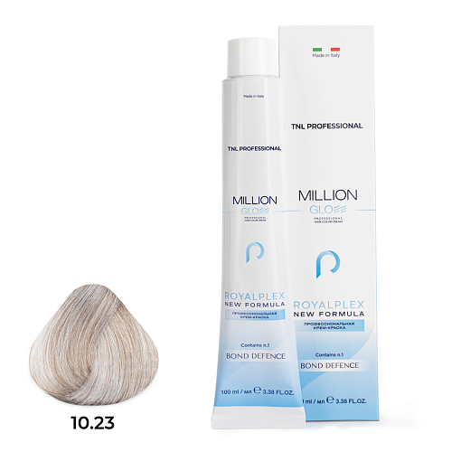 TNL, Million Gloss - крем-краска для волос (10.23 Платиновый блонд перламутр. золотистый), 100 мл TNL, Million Gloss - крем-краска для волос (10.23 Платиновый блонд перламутр. золотистый), 100 мл