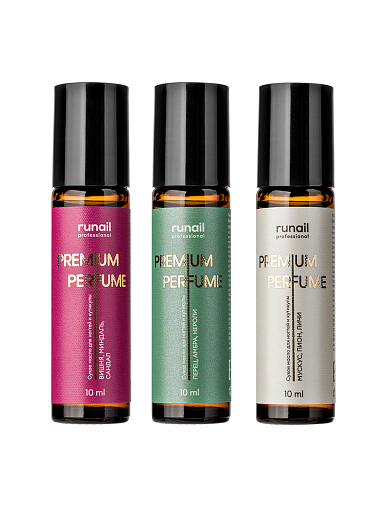 RuNail, набор №133 парфюмированное сухое масло для ногтей и кутикулы, 3 х 10 мл