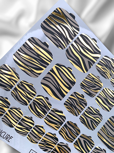 Anna Tkacheva, наклейки пленки для педикюра с фольгой VIP-082