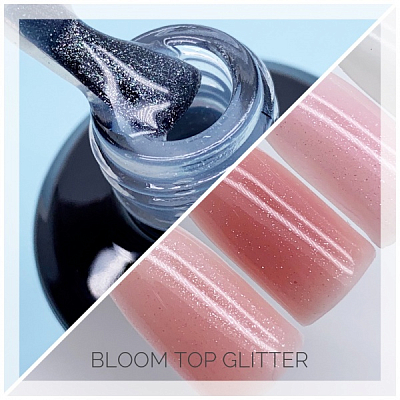 

Bloom, Absolute color - топ для гель-лака суперглянцевый с микроблеском, 15мл, Прозрачный или прозрачный с блестками