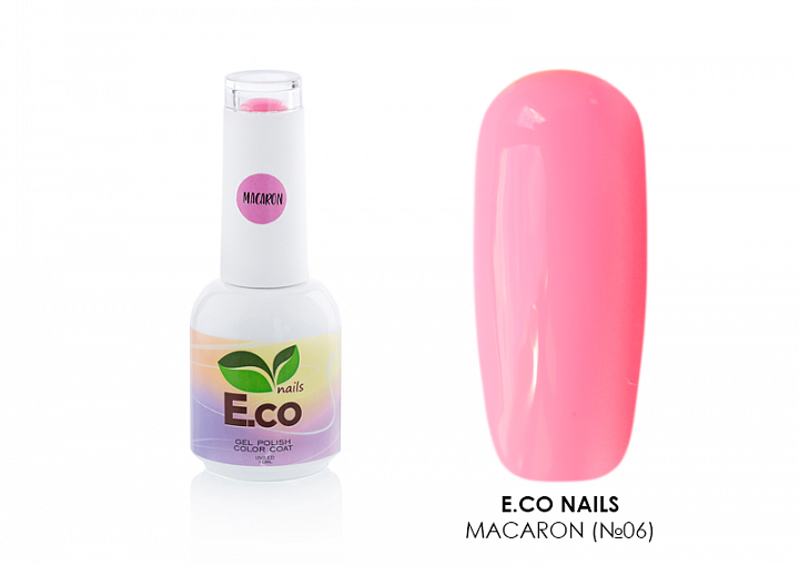 E.Co Nails, гель-лак светящийся в темноте Macaron (№06), 10мл