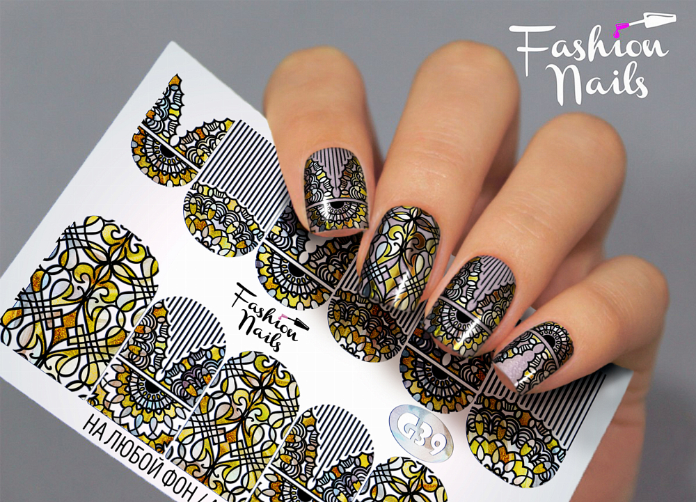 Fashion Nails, слайдер-дизайн "Galaxy" №39 Fashion Nails, слайдер-дизайн "Galaxy" №39