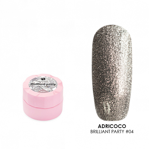 Adricoco, Brilliant party - жидкая фольга (Серебряный дождь №04), 5 мл