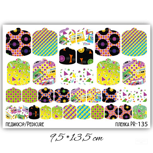 Anna Tkacheva, наклейки пленки для педикюра PR-135 Anna Tkacheva, наклейки пленки для педикюра PR-135