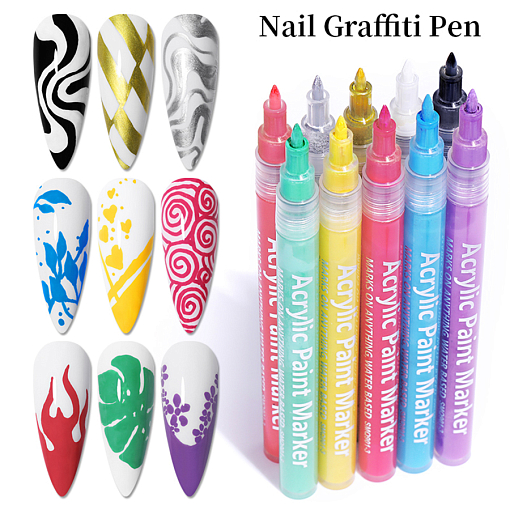 Born Pretty, Nail Art pen маркер для ногтей 54320-07 (розовый)