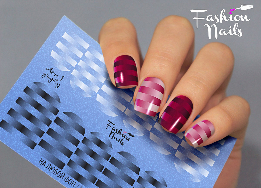 Fashion Nails, слайдер-дизайн "AEROgraphy" №01 Fashion Nails, слайдер-дизайн "AEROgraphy" №01