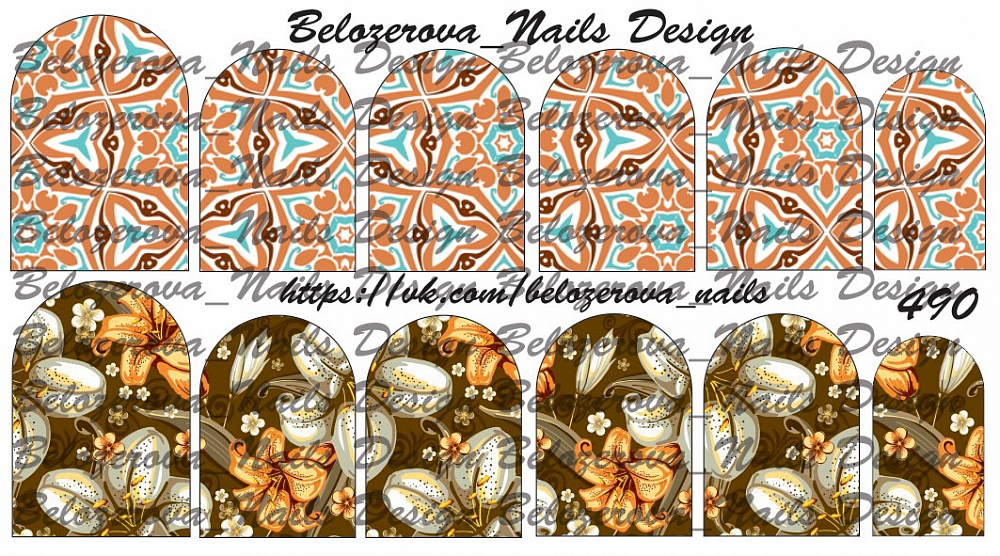 Слайдер-дизайн Belozerova Nails Design на прозрачной пленке (490)