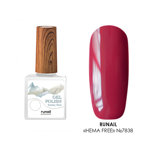 RuNail, Hema free - гипоаллергенный гель-лак №7838, 10 мл