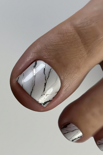 Anna Tkacheva, наклейки пленки для педикюра с фольгой VIP-075