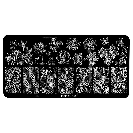 Irisk, трафарет для стемпинга металлический 6x12см (№323 Y-023)