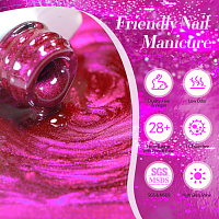 Born Pretty, Cat Eye Gel Rose Red - набор гель-лак "кошачий глаз" и магнит для гель-лака, 15 мл