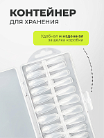 Типсы гелевые контейнер №01 (прозрачные, глянцевые), 144 шт