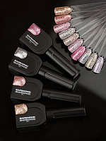 Барбарис, гель-лак с поталью и алмазным глиттером "Искра" NG08, 12 мл