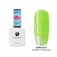 Adricoco, Bubble gum - гель-лак с цветной неоновой слюдой №06, 8 мл