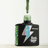 RockNail, неоновый светоотражающий гель-лак с глиттером Reflection №935, 10 мл