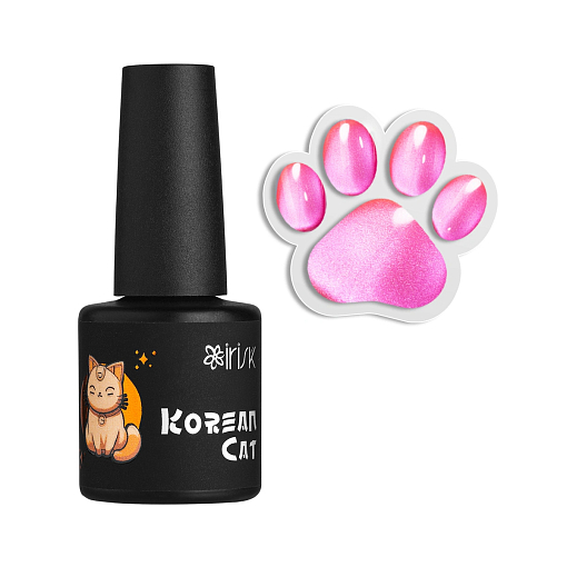 Irisk, Korean Cat - магнитный гель-лак "кошачий глаз" №19 (Pink Neon), 10 мл