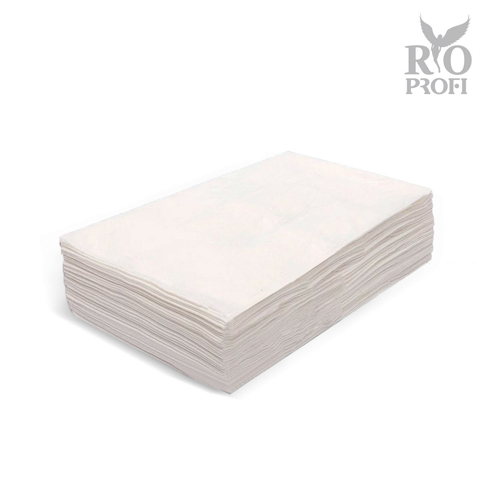 Rio Profi, салфетки спанлейс 40 (20*20 см, белые), 100 шт