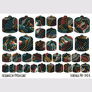 Anna Tkacheva, наклейки пленки для педикюра PR-501