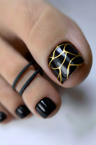 Anna Tkacheva, наклейки пленки для педикюра с фольгой VIP-078