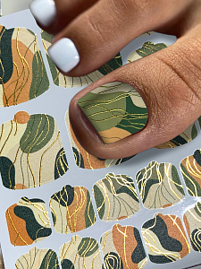 Anna Tkacheva, наклейки пленки для педикюра с фольгой VIP-039